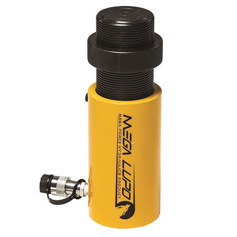 siłowniki z nakrętką blokującą